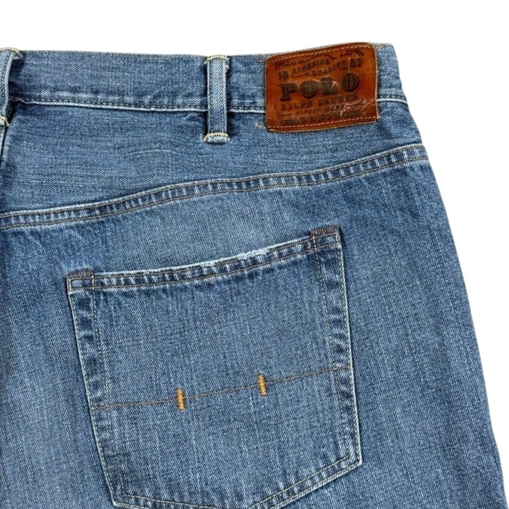 Polo Ralph Lauren 867 Classic Fit Mens Jeans 44x28 Medium Wash Blue Cotton Denim